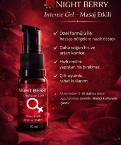 NightBerry Kadın U’yarıcı Zev’k Art’tırıcı & Hızlı Etki ve Yoğun His Veren Jel 10 ml