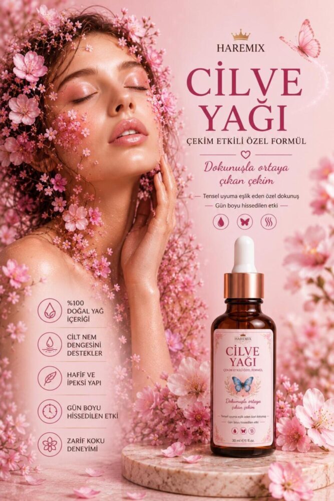 Haremix Kadın Cilve Arttırıcı Tensel Çekim Yağı i.stek A.rttırıcı ve u.yarıcı 30 ml