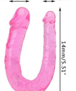 Lolita Shop Çift Taraflı Anal Ve Vajina Kullanılabilen 28 Cm Çift Başlı Esnek Yumuşak Jel Dokuda Dildo Penis - Görsel 3