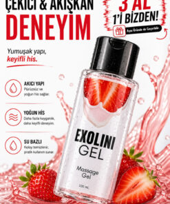 EXOLİNİ Çilek Aromalı Anal Jel 100 ml | Tatlı Temas, Akıcı Dokunuş, Konforlu Deneyim