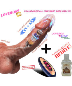 Loveross PRO 22CM Uzaktan Kumandalı Dildo | İleri - Geri Hareket | Isıtmalı | Titreşim | Pro Dildo Vibratör