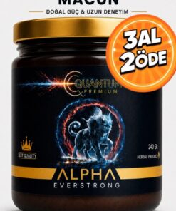 ALPHA EVERSTRONG Çikolatalı Ginseng Atom Güç Alpha Kuantum Premium Bitkisel Macun Kavanoz (240 GR)