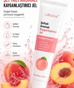 Lolita Shop Şeftalili Su Bazlı Ekstra Kayganlaştırıcı Jel 100 ML Yenilebilir Şeftali Hazzı Aromalı Kaydırıcı Jel
