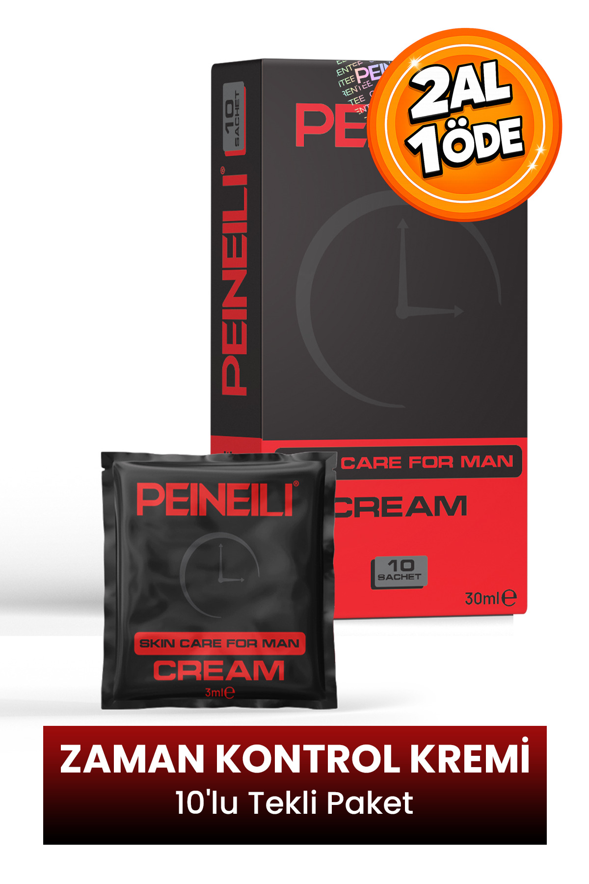 PEINEILI Genital Area Care For Man Cream 10 Uses 10 Kullanımlık Pratik ve Hijyenik Uzun Deneyim Krem