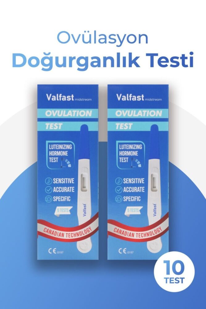 Valfast Ovulasyon Doğurganlık (Yumurtlama) Testi 2 Kutu 10 Adet Kalem Test