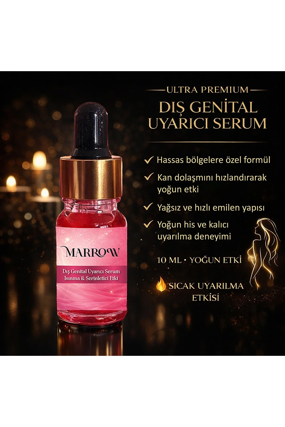 Bone Marrow Anında Etkili genital Sıcak Uyarıcı Serum Yoğun His & Hızlı Etki