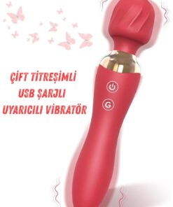 Lolita Shop Çift Motorlu Hem Dildo Hem Masaj 12 Farklı Güçlü Titreşimli Soft Silikon Klitoris G Noktası Vibratör