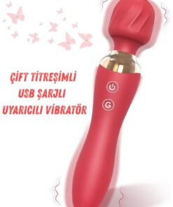 Lolita Shop Çift Motorlu Hem Dildo Hem Masaj 12 Farklı Güçlü Titreşimli Soft Silikon Klitoris G Noktası Vibratör