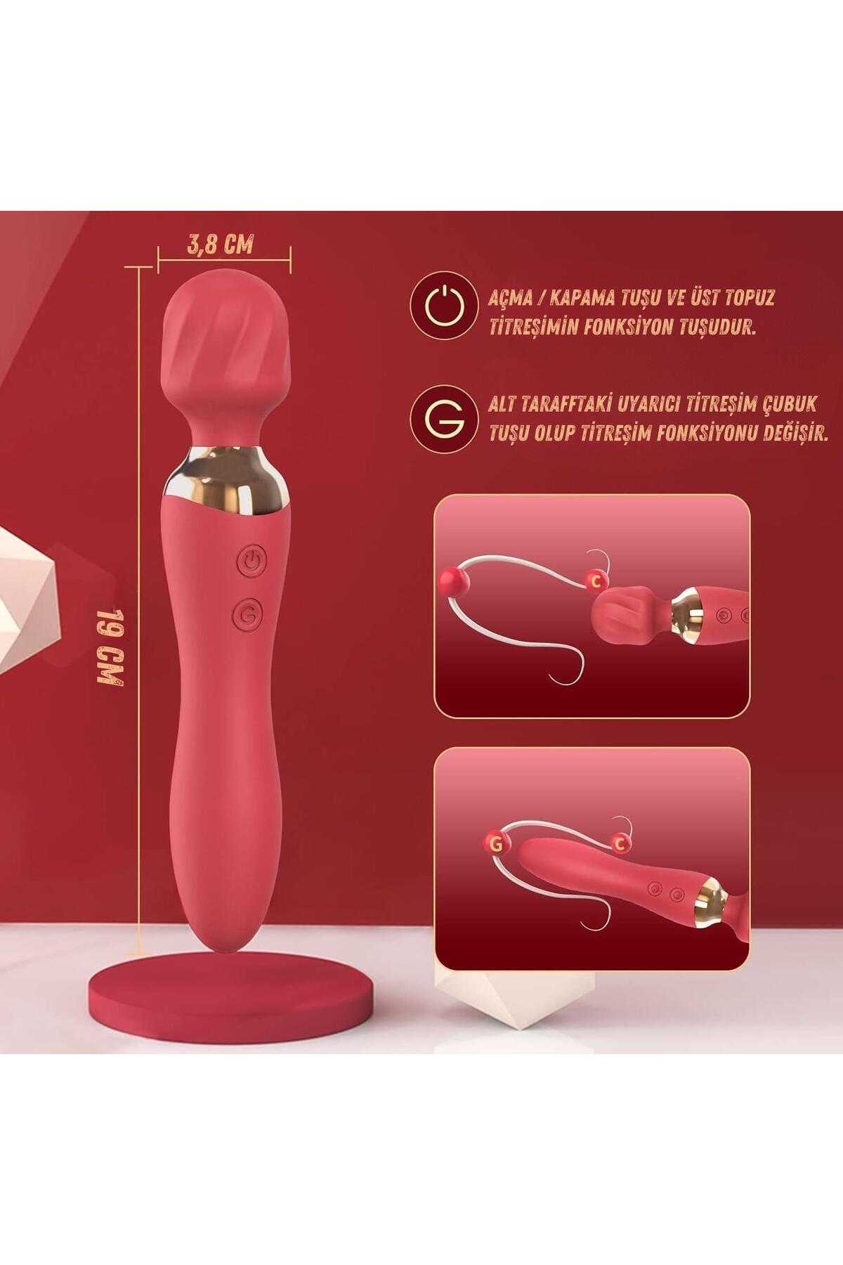 Lolita Shop Çift Motorlu Hem Dildo Hem Masaj 12 Farklı Güçlü Titreşimli Soft Silikon Klitoris G Noktası Vibratör - Görsel 3