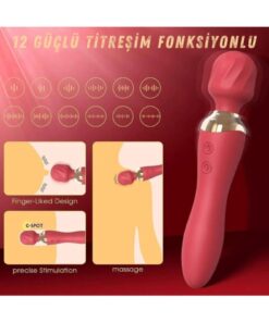 Alternative view of Lolita Shop Çift Motorlu Hem Dildo Hem Masaj 12 Farklı Güçlü Titreşimli Soft Silikon Klitoris G Noktası Vibratör