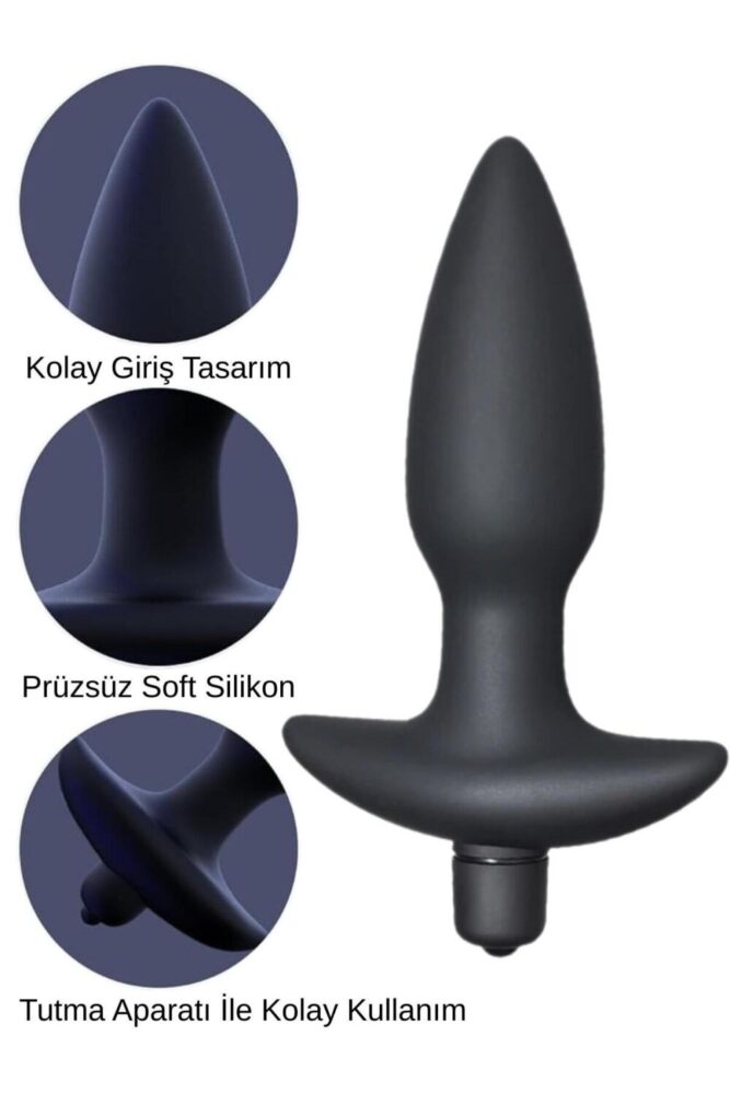 Lolita Shop Özel Soft Silikon Dokuda Anal Ve Vajinal Güçlü Titreşimli Anal Vibratör Genişletici Açıcı Plug - Görsel 2
