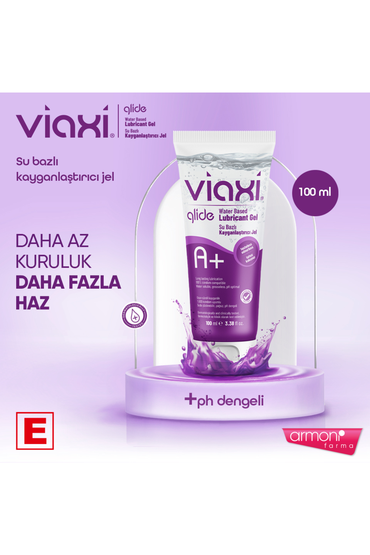 Viaxi Su Bazlı , Renksiz Ve Kokusuz Kayganlaştırıcı Anal Jel 100 ml - Görsel 3