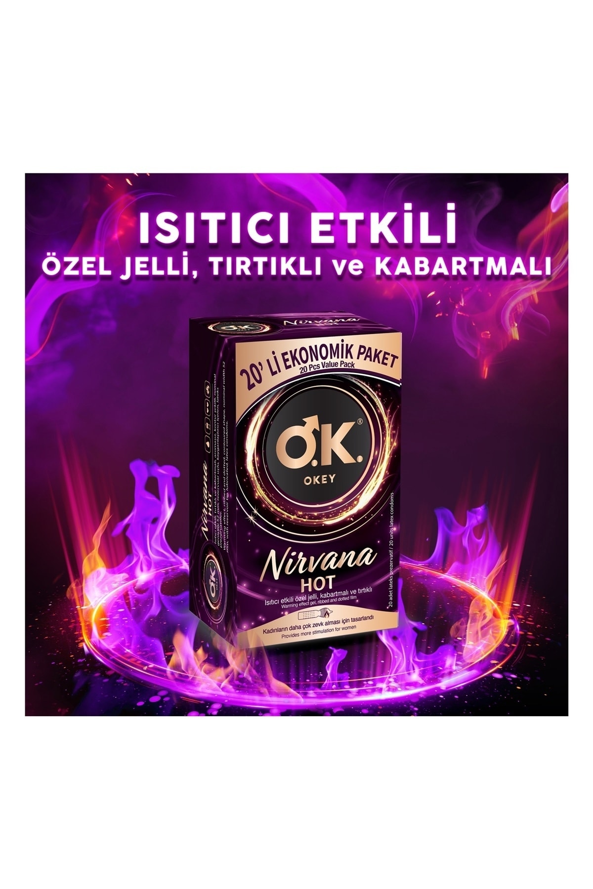 Okey Nirvana Hot Ekonomik 20'li Prezervatif - Görsel 3