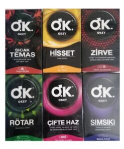 Okey 60'lı Karışık Set 6 Paket Prezervatif 60 Adet Gizli Gönderim Sağlıkcı Marketim