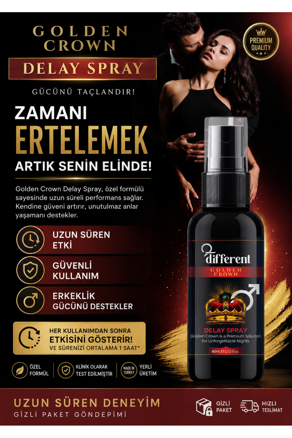 DİFFERENT PROFESİONAL Erkek Bakım uzun Deneyim Sprey 60 ml 70 kullanımlık - Görsel 3
