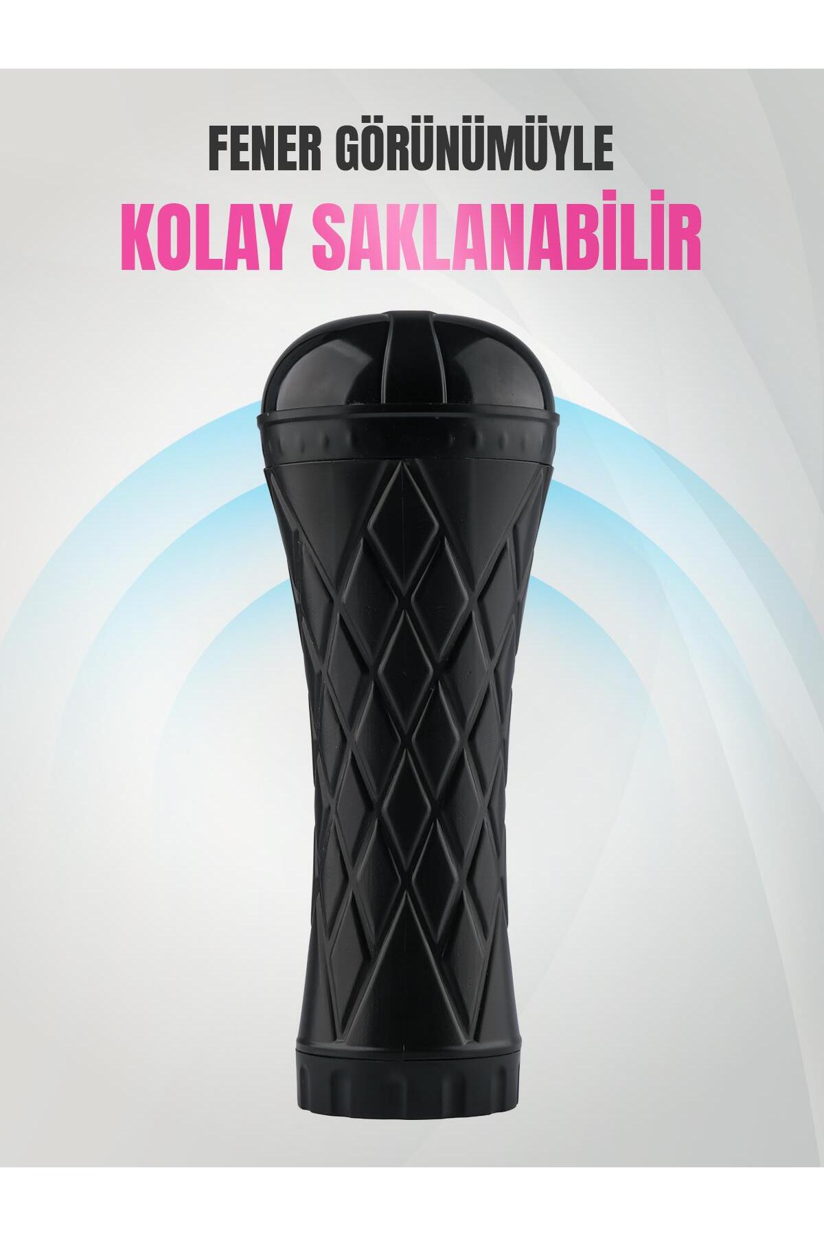 Lolita Shop Passion Cup Secret İçi Tırtıklı Gerçekçi Et Dokusu Süper Kalite Tam Realistik Fener Tipi Suni Vajina - Görsel 3