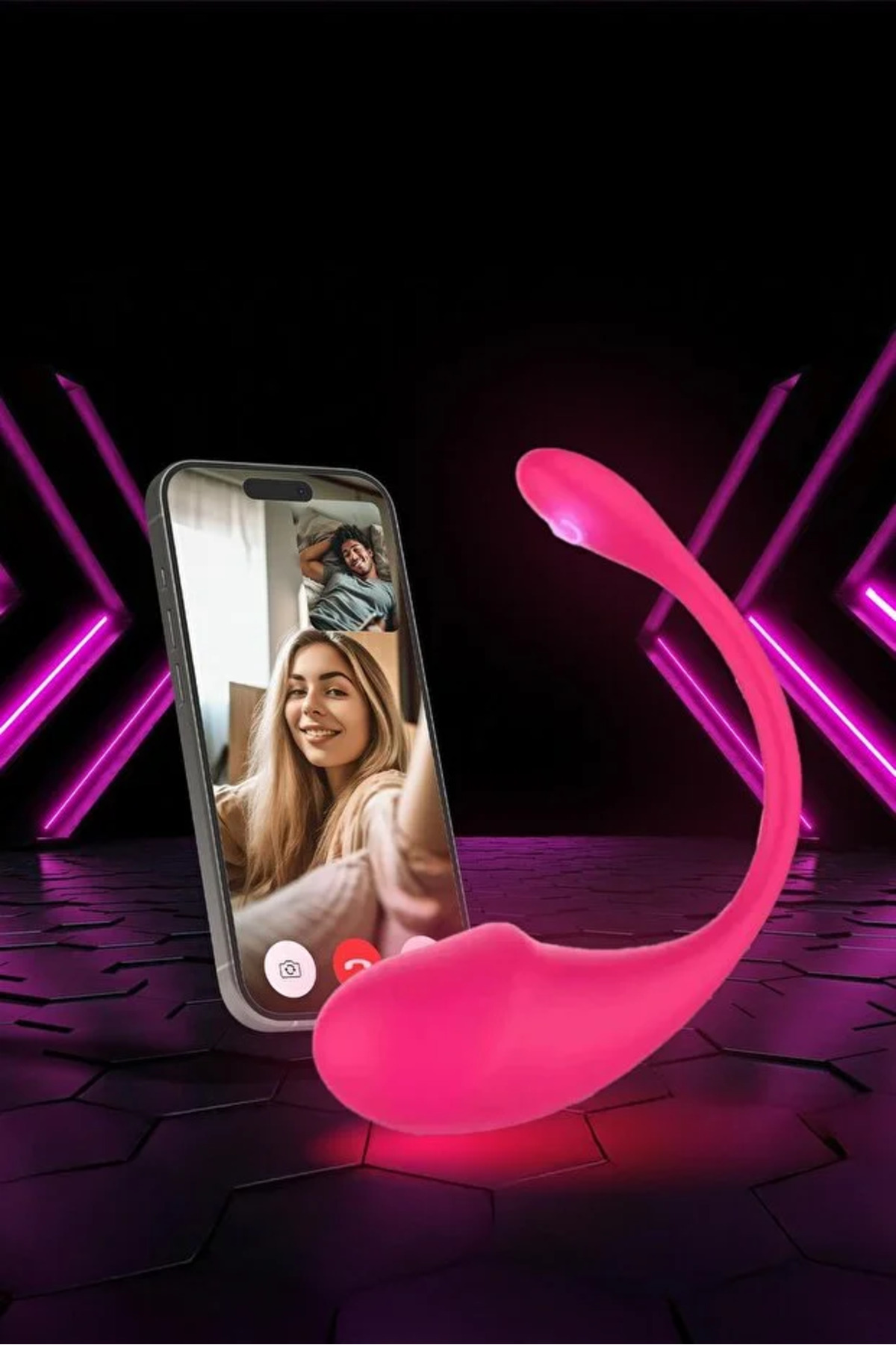 Pembe Tilki Telefon Kontrollü 10 Modlu Yumurta Vibratör – Akıllı Uygulama Destekli - Soft Slikon