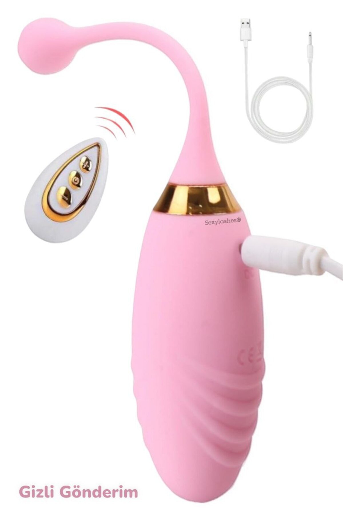 SEXYLASHES 10 Farklı Güçlü Titreşim Uzaktan Kumandalı Şarjlı Orgazm Vibratör Gizli Paket