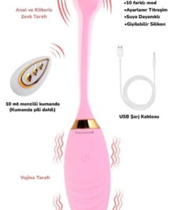 Alternative view of SEXYLASHES 10 Farklı Güçlü Titreşim Uzaktan Kumandalı Şarjlı Orgazm Vibratör Gizli Paket