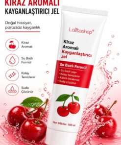Lolita Shop Kirazlı Su Bazlı Ekstra Kayganlaştırıcı Jel 100 ML Yenilebilir Kiraz Hazzı Aromalı Kaydırıcı Jel