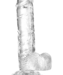 Alternative view of Lolita Shop Gerçekçi Yumuşak Şeffaf Jel Dokuda 18 Cm Güçlü Vantuzlu Vajina Anal Kullanılabilen Penis Dildo