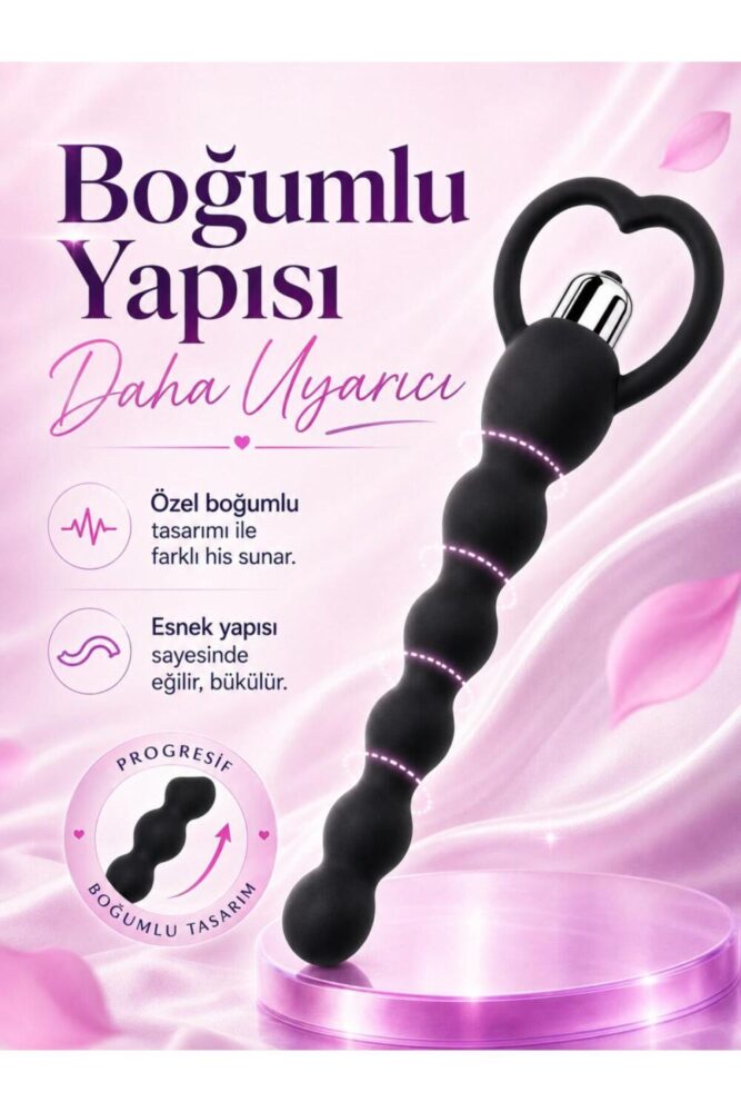 Lolita Shop 17 Cm Boğumlu Güçlü Titreşimli Esnek Soft Silikon Doku Anal Vajina Kullanılabilen Zevk Vibratörü - Görsel 3