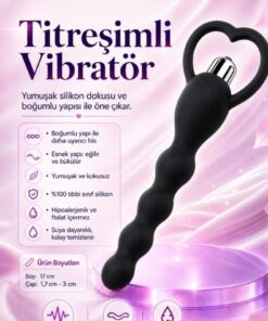 Alternative view of Lolita Shop 17 Cm Boğumlu Güçlü Titreşimli Esnek Soft Silikon Doku Anal Vajina Kullanılabilen Zevk Vibratörü