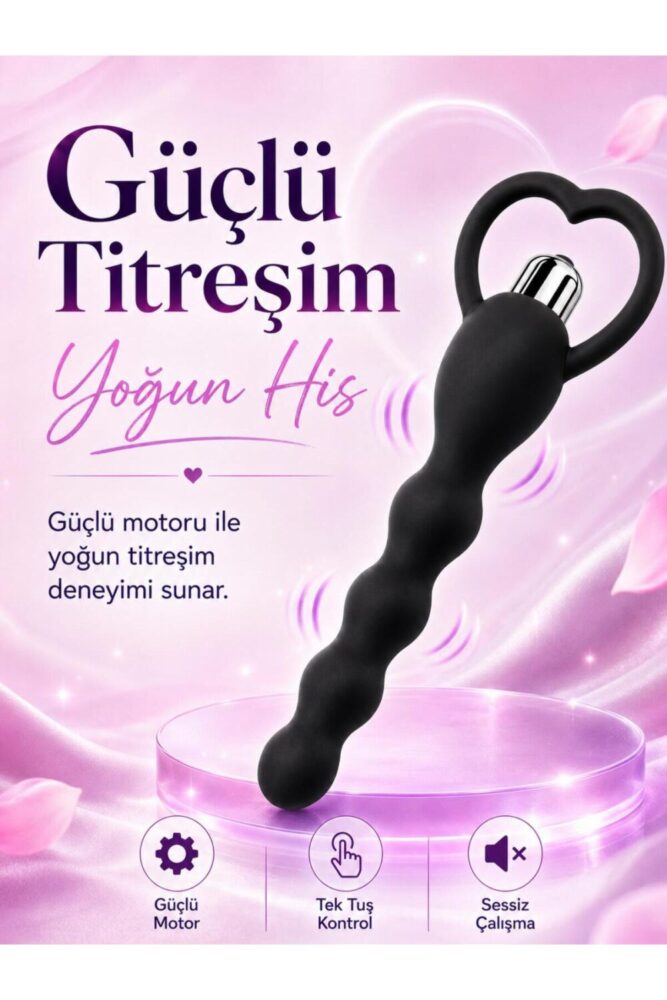 Lolita Shop 17 Cm Boğumlu Güçlü Titreşimli Esnek Soft Silikon Doku Anal Vajina Kullanılabilen Zevk Vibratörü