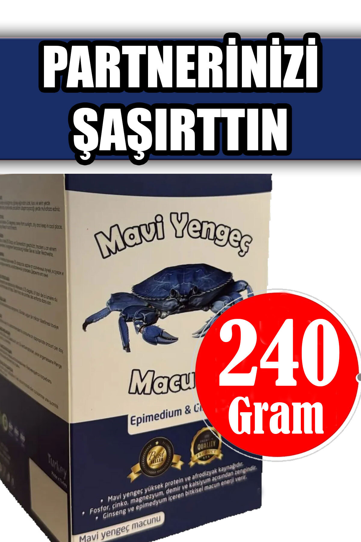 Mavi Yengeç 240 Gr Macunu