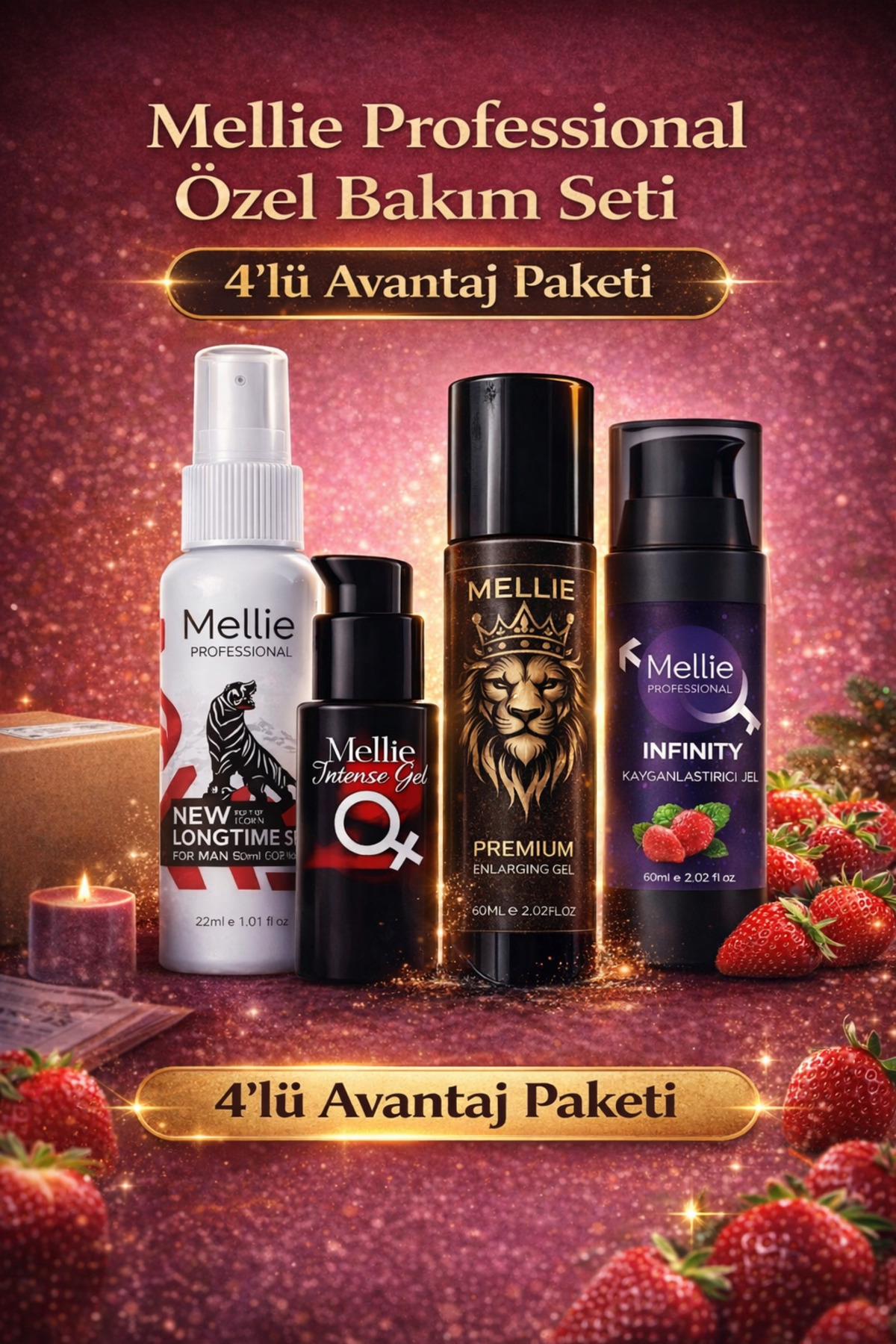 Mellie Professional 4’lü Özel Bakım Seti Combo Paket