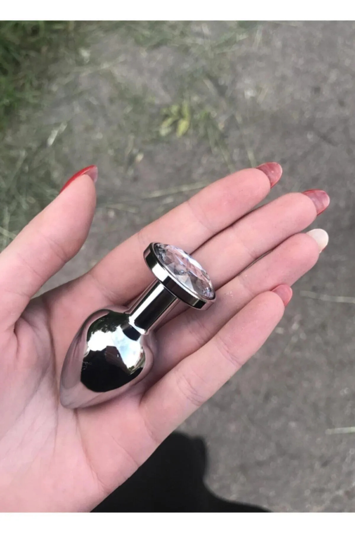 Genel Markalar Paslanmaz Elmas Taşlı Çelik Küçük Boy Anal Tıkaç Plug - Görsel 3