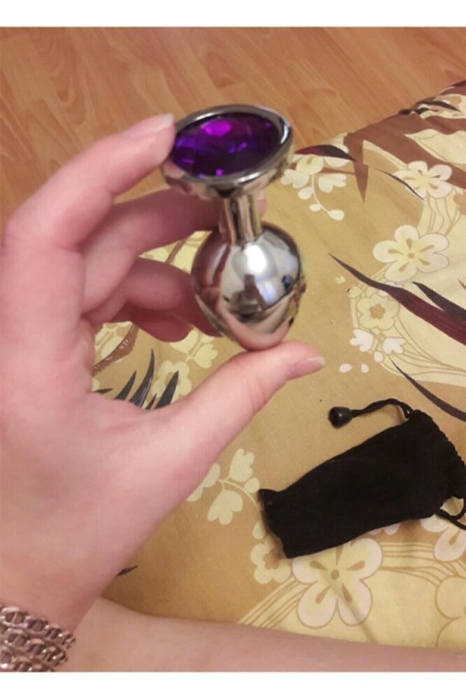 Genel Markalar Paslanmaz Elmas Taşlı Çelik Küçük Boy Anal Tıkaç Plug - Görsel 2