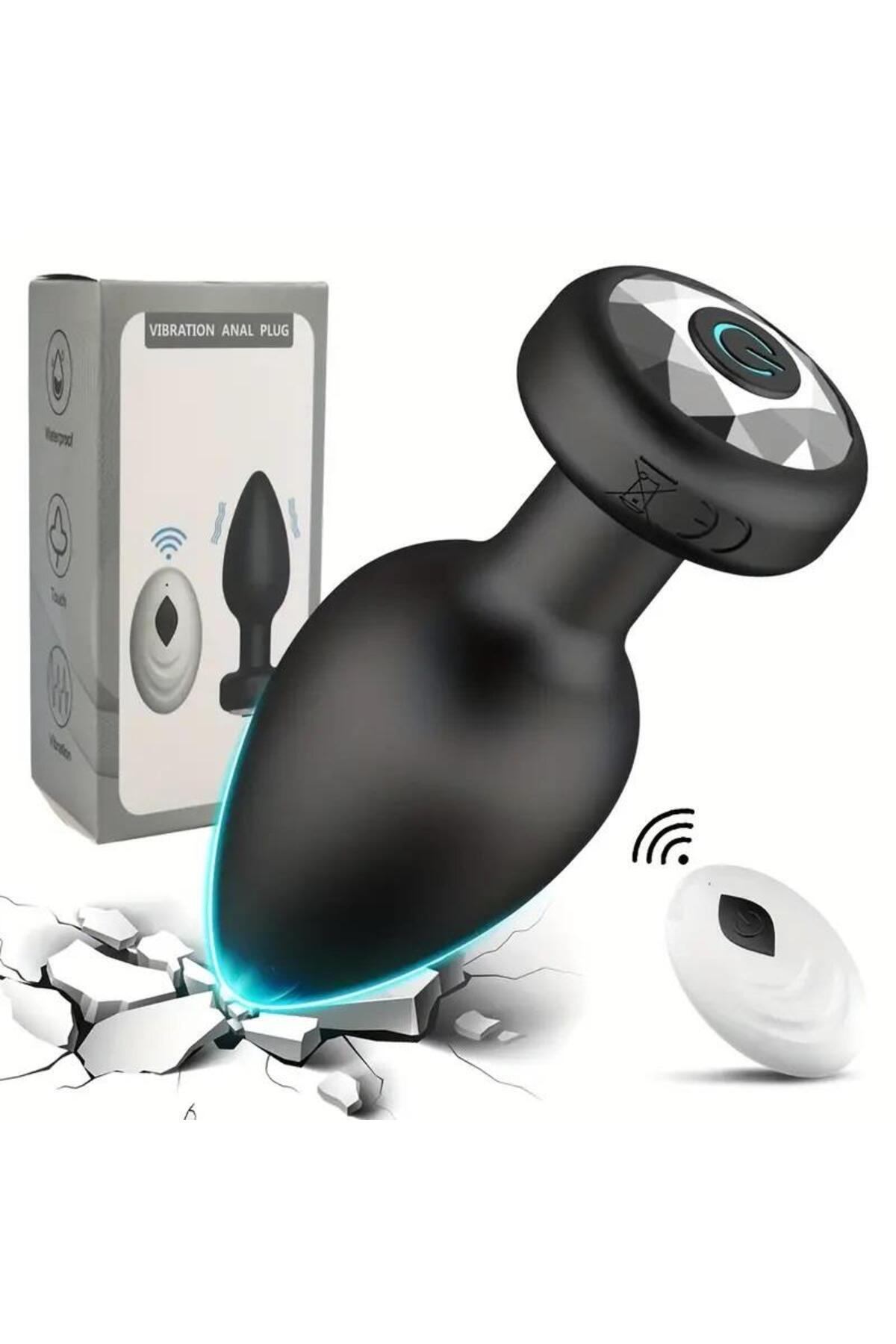 Lolita Shop Uzaktan Kumandalı Ultra Soft Silikon Dokuda Usb Şarjlı 10 Farklı Titreşimli Anal Plug Tıkaç Vibratör