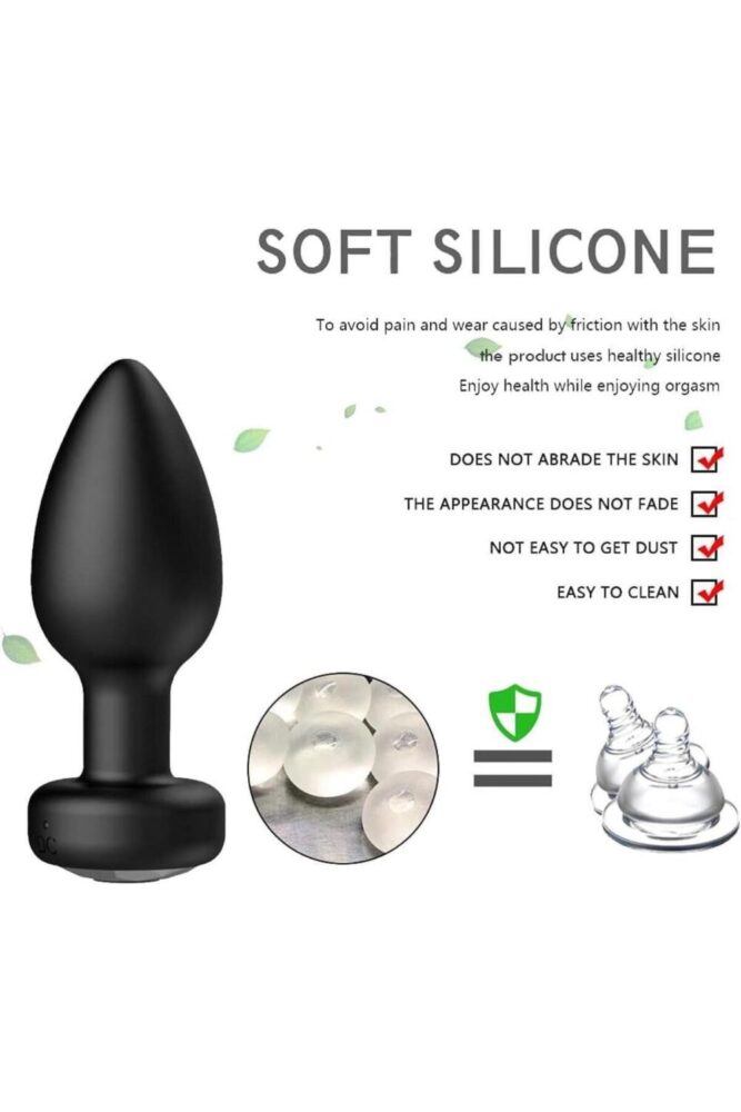 Lolita Shop Uzaktan Kumandalı Ultra Soft Silikon Dokuda Usb Şarjlı 10 Farklı Titreşimli Anal Plug Tıkaç Vibratör - Görsel 3