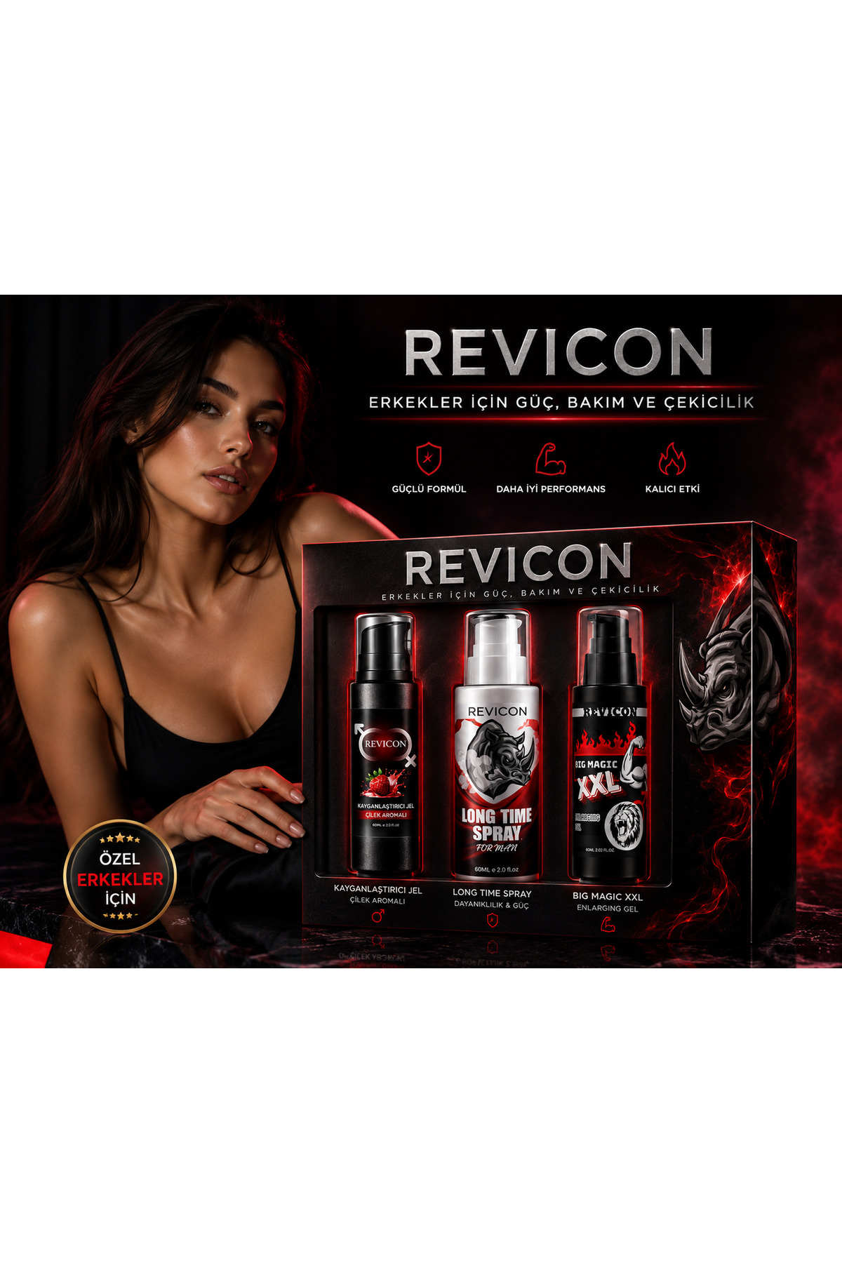 REVICON Full 3’lü Set For Men Güçlü Paket
