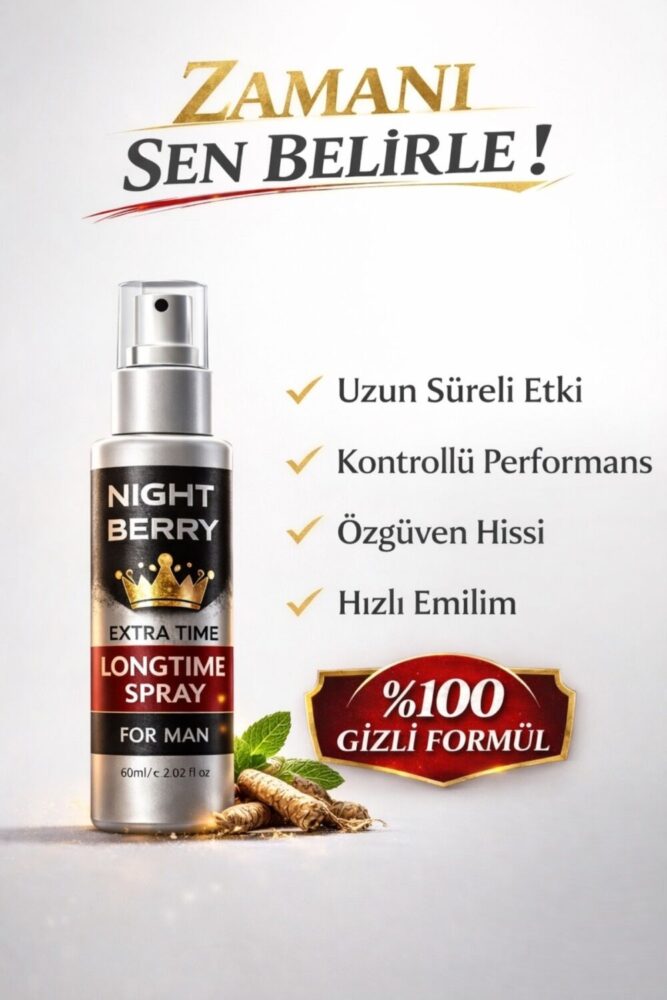 NightBerry Erkek Long Time Uzun Deneyim Sprey (Gec’iktirici) 60 ml - Görsel 2