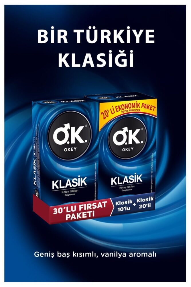 Okey Klasik 30'lu Prezervatif - Görsel 2