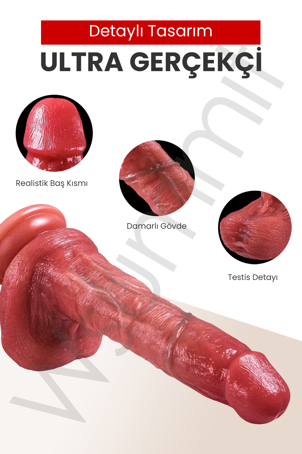 Wsummıt İgor Isıtmalı, İleri Geri Hareketli & Rotasyonlu Gerçekçi Damarlı Yapay Penis Dildo Vibratör - Görsel 3