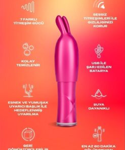 Durex 2si1 Arada Titreşimli Vibratör ve Uyarıcı Başlık, Usb Şarjlı, 7 Farklı Titreşim Modu, Suya Dayanıklı - Görsel 3