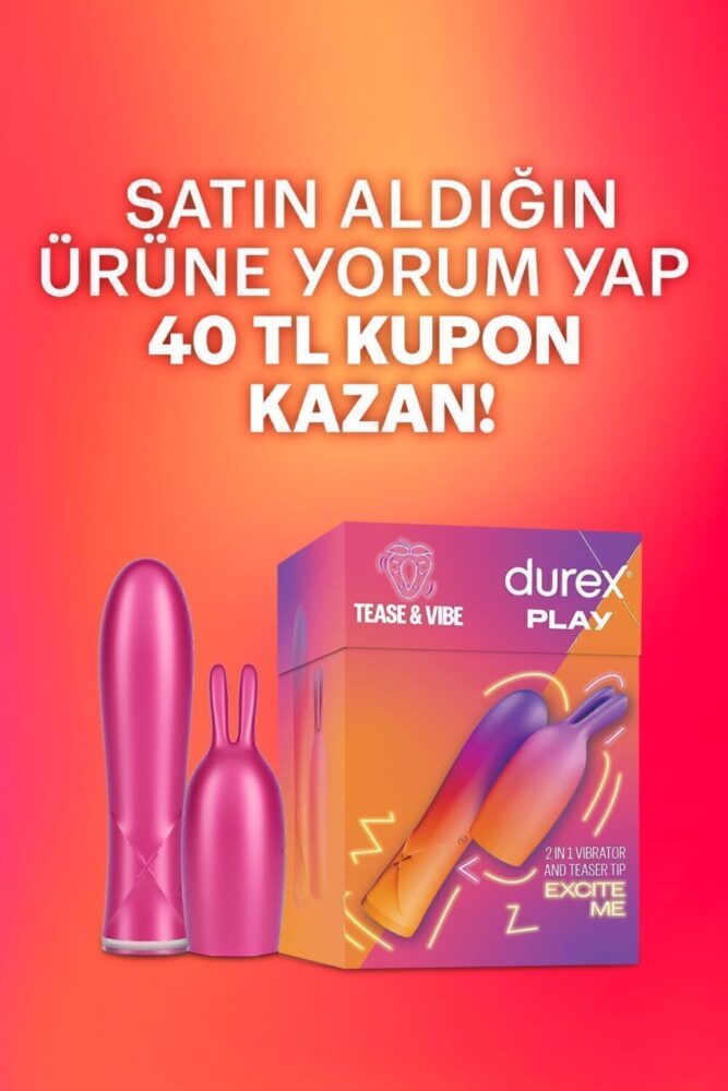 Durex 2si1 Arada Titreşimli Vibratör ve Uyarıcı Başlık, Usb Şarjlı, 7 Farklı Titreşim Modu, Suya Dayanıklı - Görsel 2