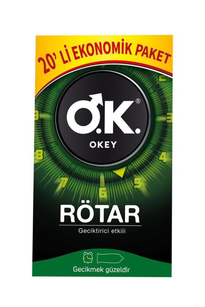 Okey Rötar Geciktiricili 20'li Prezervatif Ginseng Masaj Jeli 200 ml - Görsel 3