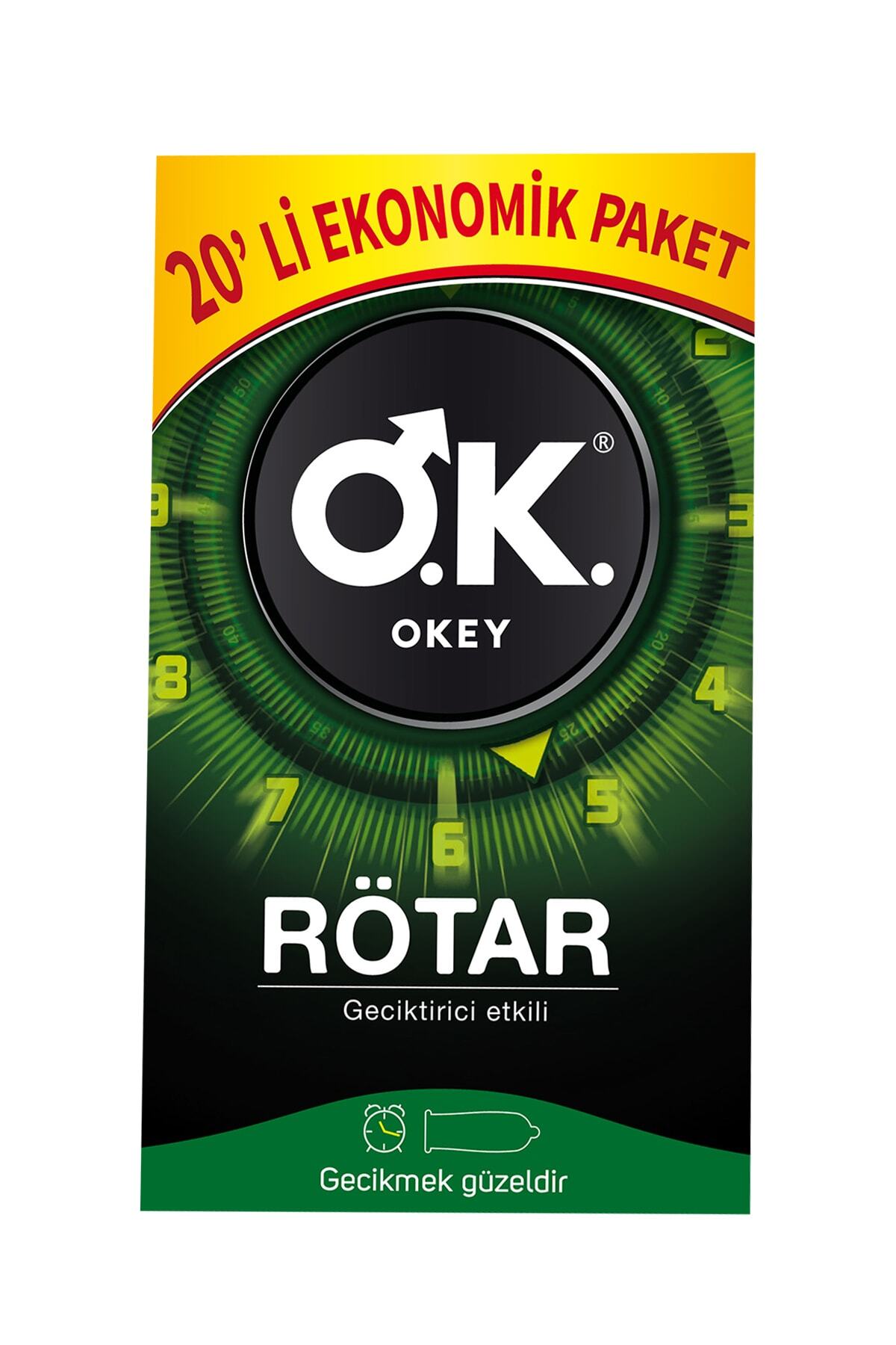 Okey Rötar Geciktiricili 20'li Prezervatif Ginseng Masaj Jeli 200 ml - Görsel 3
