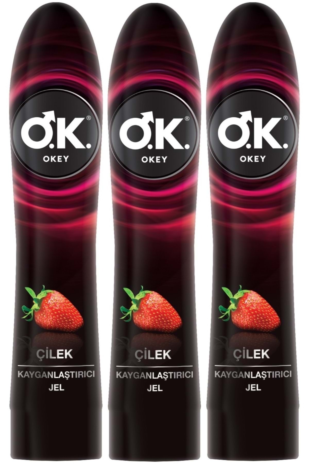 Okey Kayganlaştırıcı Jel 100ML Çilekli (3 Lü Set)