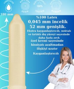 Alternative view of Q LIQUIDS Tırtıklı ve Geciktiricili 30'lu Prezervatif Kayganlaştırıcılı Condom