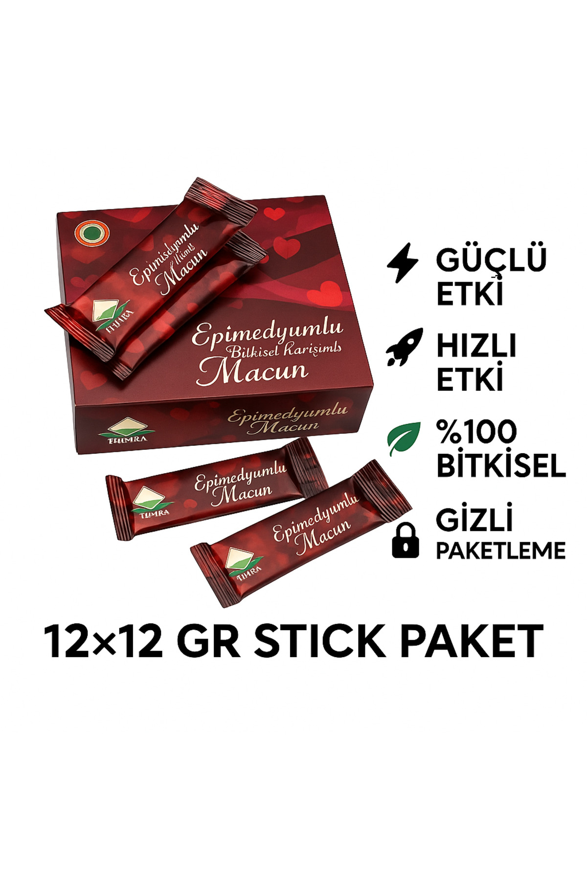 Themra Propolis Kudret Narı Bal Ginsengli Bitkisel Karışımlı Mesir Epimedyümlü1 Kuvvet Güç Performanse Macun 12x12 Gr
