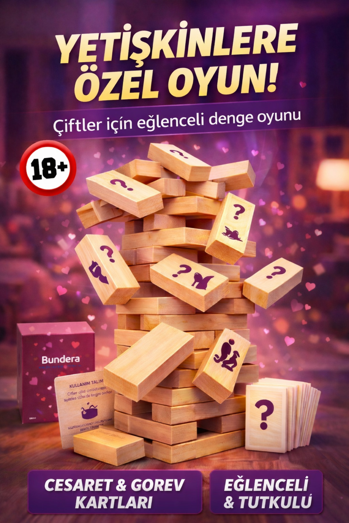 Bundera 54’lü | +18 Fantezi Denge Oyunu — Çiftlere & Yetişkinlere Özel | Gizli Kargo