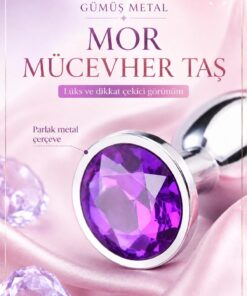 Lolita Shop Gümüş Metal Mor Lüks Mücevher Taşlı 7 Cm Lüks Anal Alıştırıcı Açıcı Genişletici Tıpa Plug Ve Tıkaç - Görsel 3