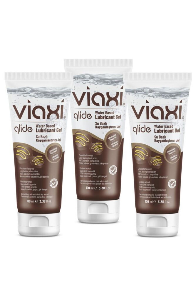 Viaxi Glide Çikolatalı Su Bazlı Kayganlaştırıcı Jel 100 Ml (3 Adet) Skt: 27/06/2026
