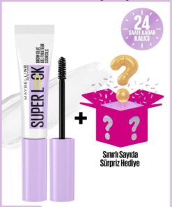 Maybelline New York Super Lock Brow Glue Kaş Sabitleyici Maskara - Şeffaf + Sürpriz Kutu Hediye