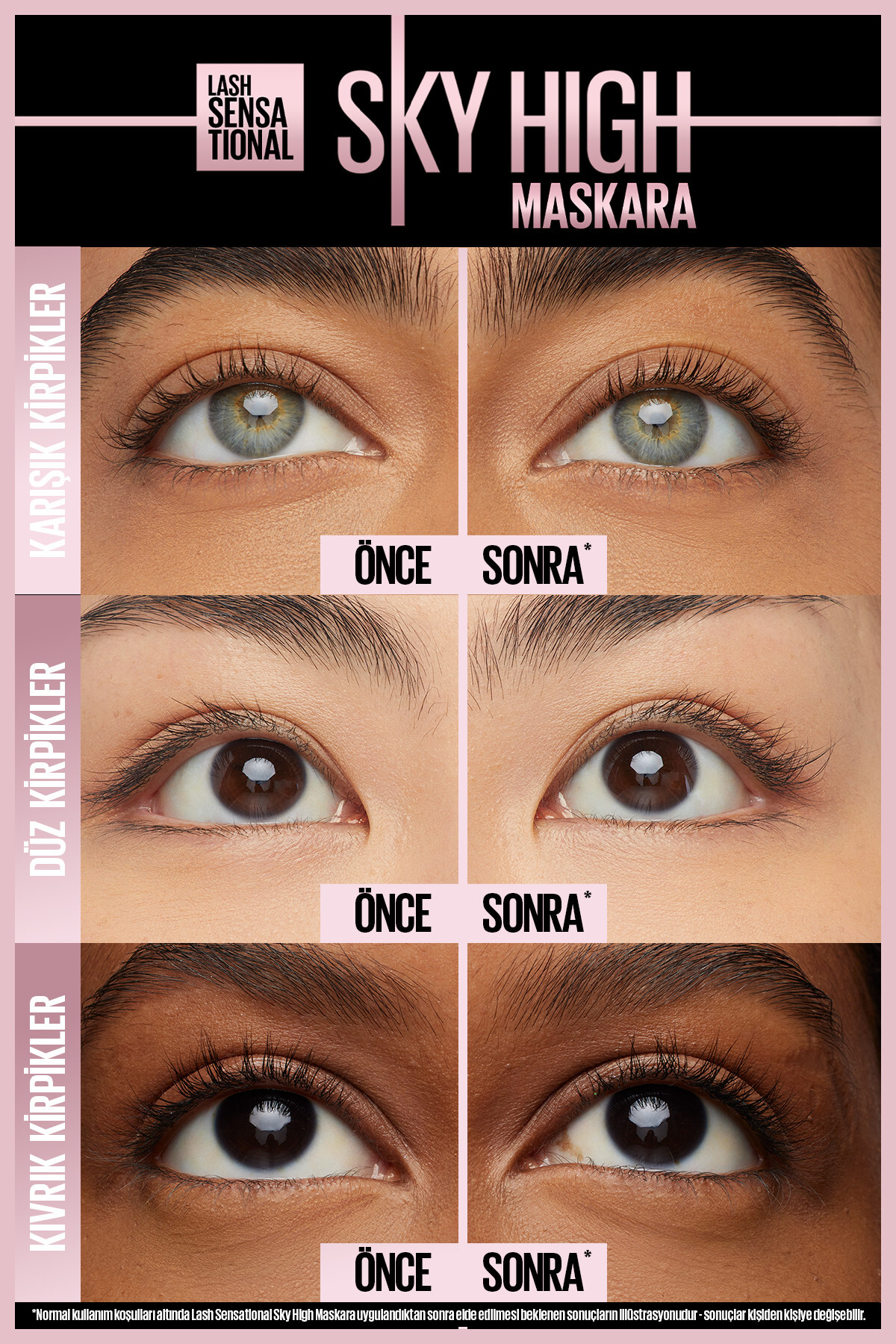 Maybelline New York Lash Sensational Sky High Maskara 7.2 ml & Mini Sky High Maskara 4.5 ml - Görsel 3